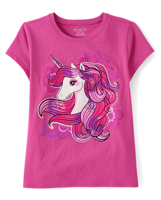 Girls Unicorn Graphic Tee
