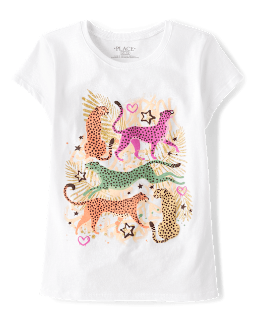 Girls Cheetah Graphic Tee