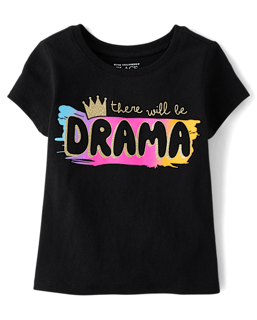 Baby And Toddler Girls Drama Graphic Tee