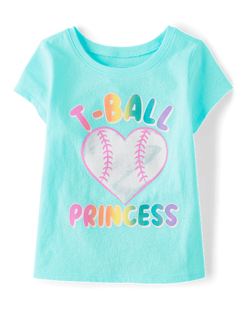 Baby And Toddler Girls T-Ball Graphic Tee