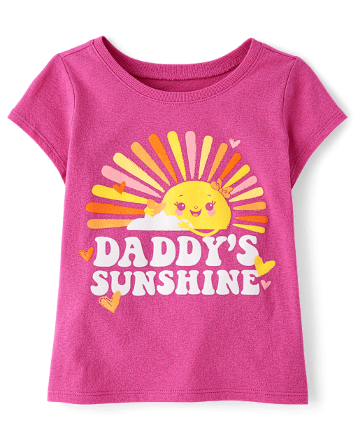 Baby And Toddler Girls Daddy's Sunshine Graphic Tee
