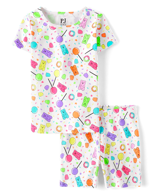 Girls Candy Snug Fit Cotton Pajamas