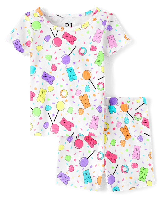 Toddler Girls Candy Snug Fit Cotton Pajamas