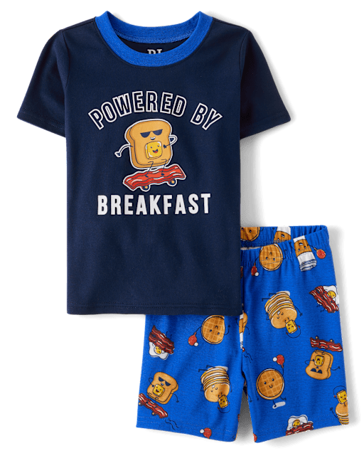 Boys Breakfast Snug Fit Cotton Pajamas