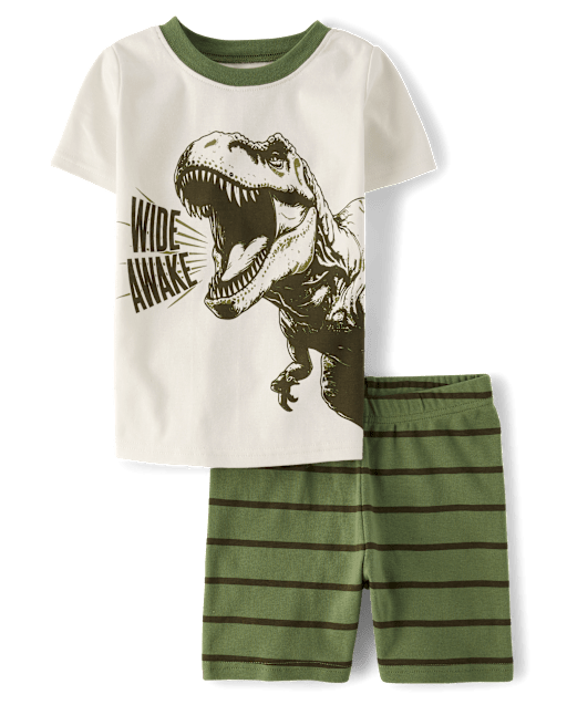 Boys Dino Snug Fit Cotton Pajamas