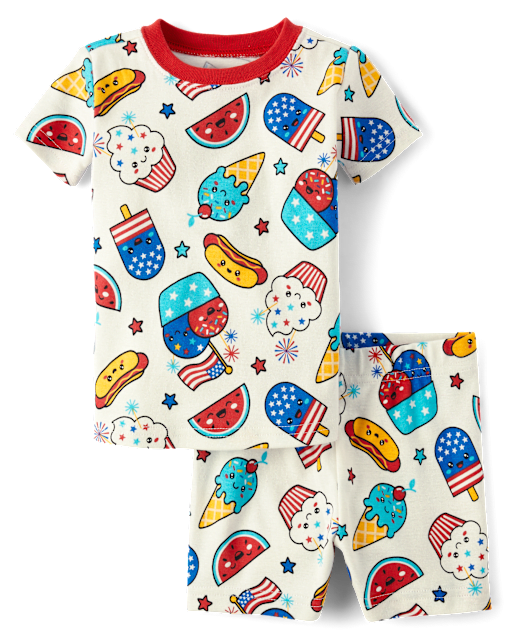 Baby And Toddler Americana Food Snug Fit Cotton Pajamas