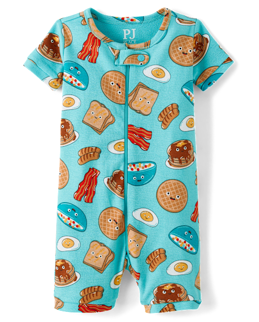 Baby And Toddler Breakfast Snug Fit Cotton One Piece Pajamas