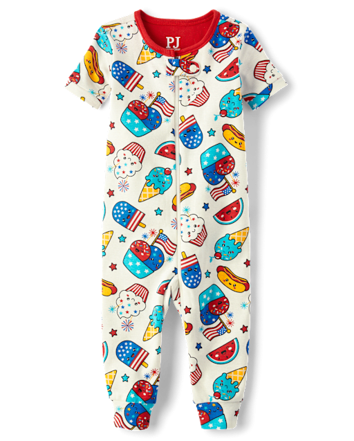 Baby And Toddler Americana Food Snug Fit Cotton One Piece Pajamas