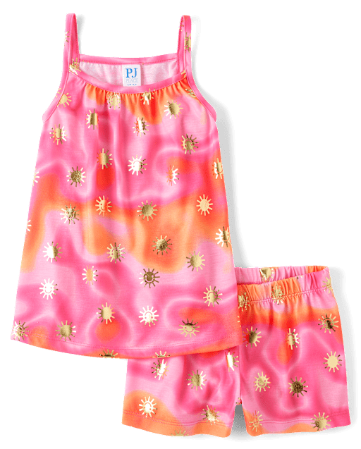 Girls Tie Dye Foil Sun Pajamas