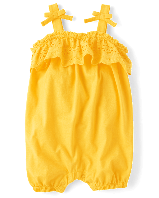 Baby Girls Eyelet Ruffle Romper