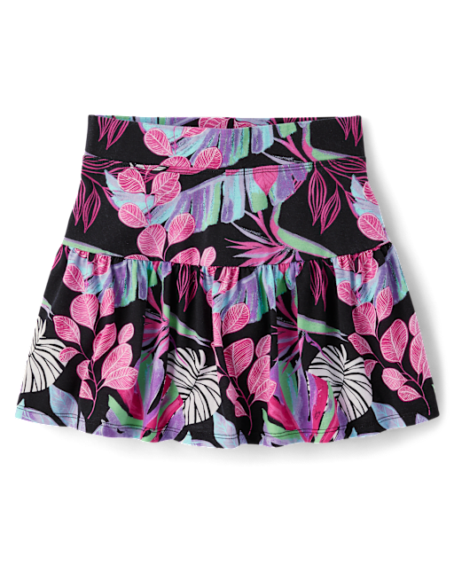 Girls Print Tiered Skort