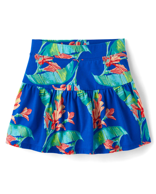Girls Print Tiered Skort