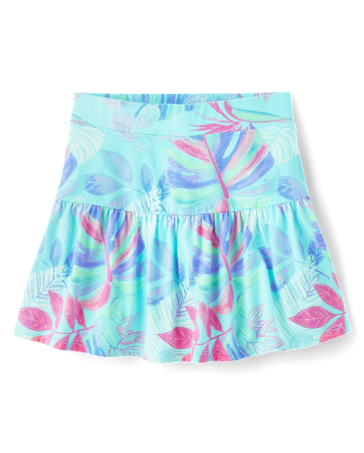Girls Print Tiered Skort