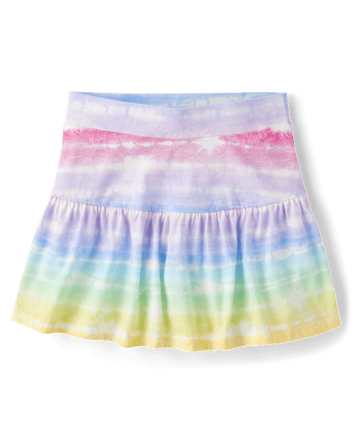 Girls Print Tiered Skort