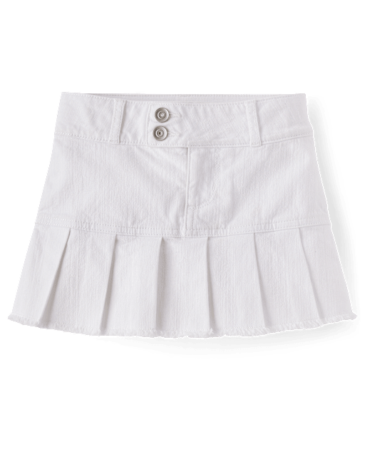 Girls Pleated Twill Skort
