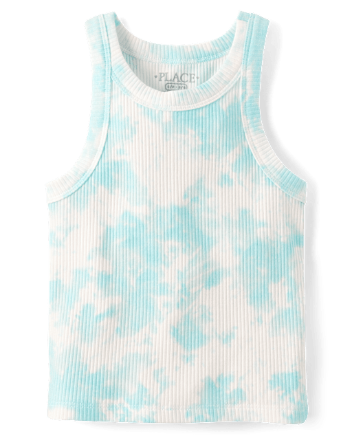 Girls Tie Dye Ribbed Tank Top
