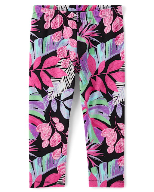 Girls Print Capri Leggings