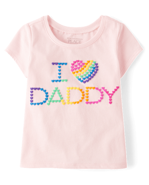 Baby And Toddler Girls Love Daddy Graphic Tee
