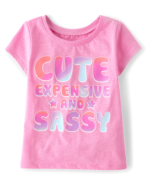 Baby And Toddler Girls Sassy Graphic Tee