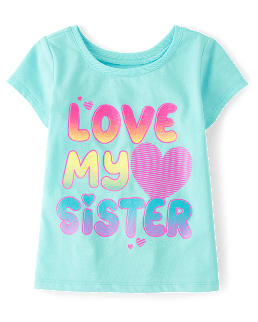 Baby And Toddler Girls Love My Sister Graphic Tee