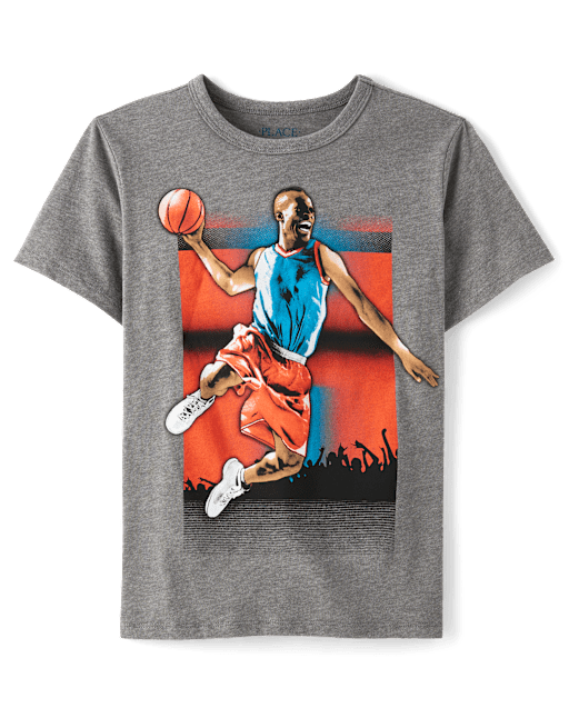 Boys Basketball Player Graphic Tee