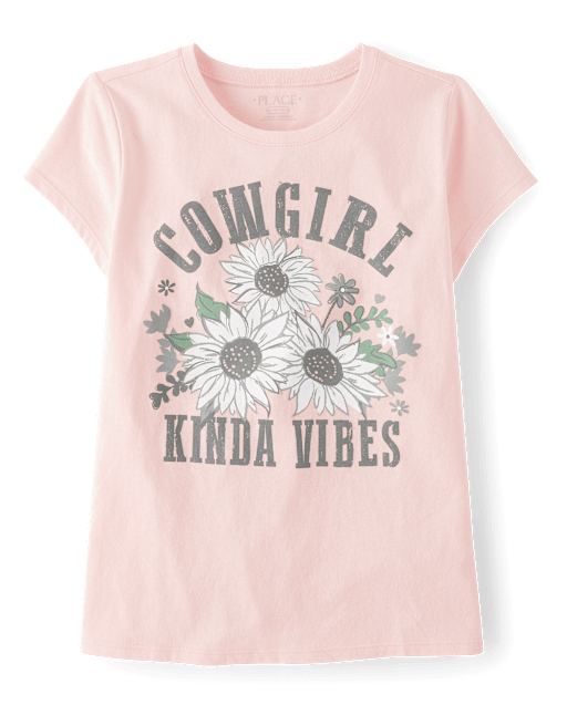 Girls Cowgirl Vibes Graphic Tee