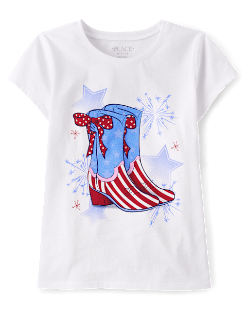 Girls American Cowgirl Boots Graphic Tee