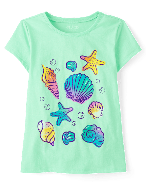 Girls Seashell Graphic Tee