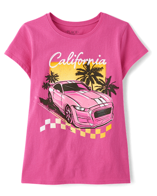 T-shirt graphique voiture pour fille