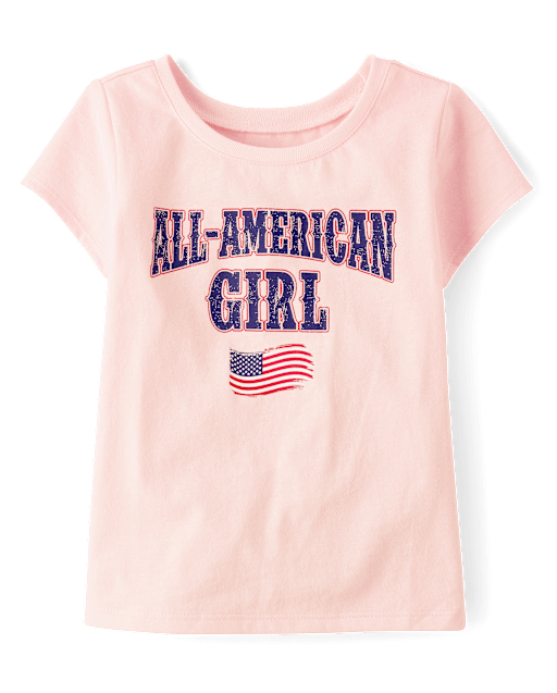 Baby And Toddler Girls All American Girl Graphic Tee