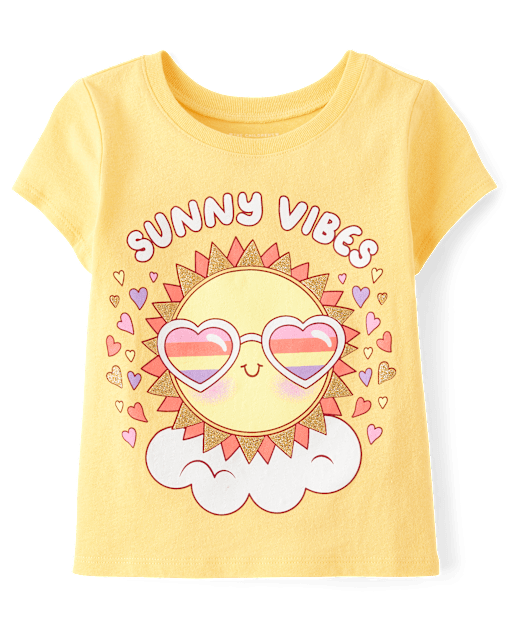 Baby And Toddler Girls Sun Graphic Tee