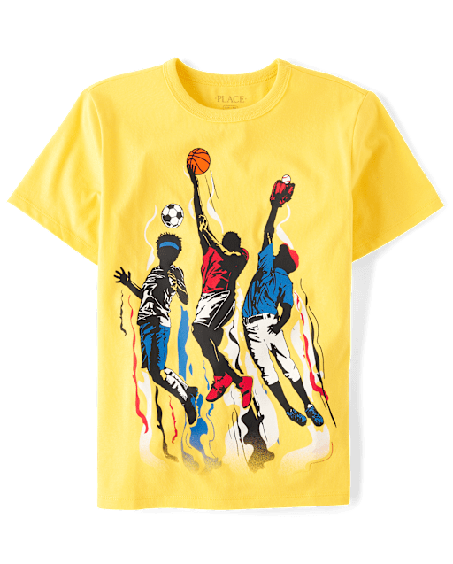 Boys Sports Player Graphic Tee