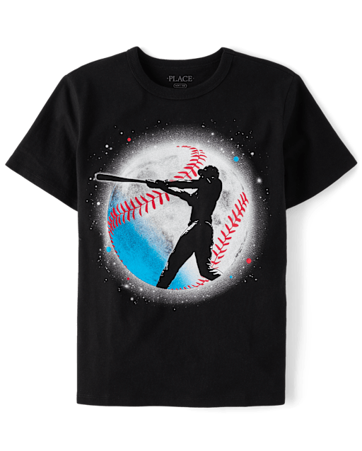 Boys Baseball Space Graphic Tee