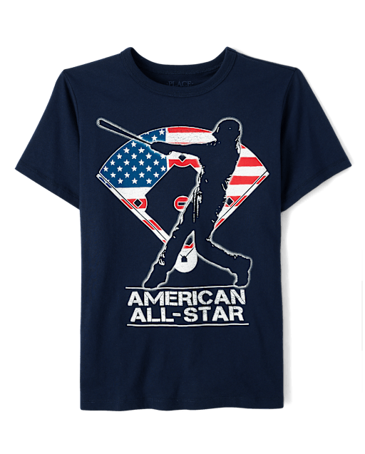 Boys Baseball American All-Star Graphic Tee