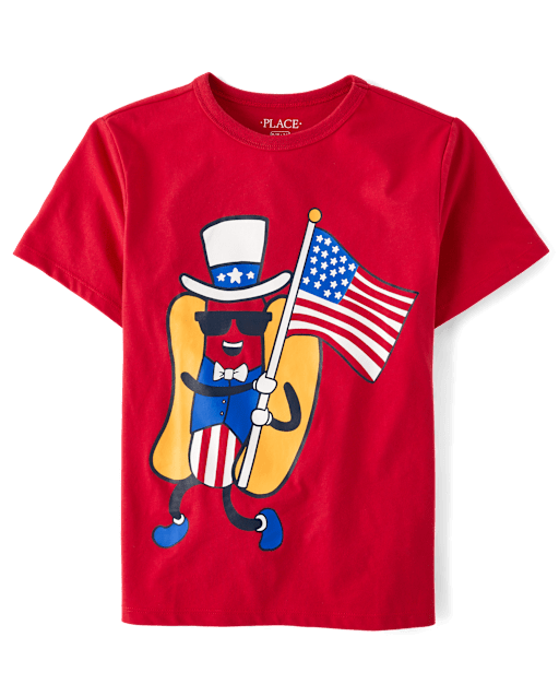 Boys American Hot Dog Graphic Tee