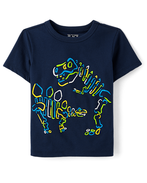 Baby And Toddler Boys Neon Dino Graphic Tee