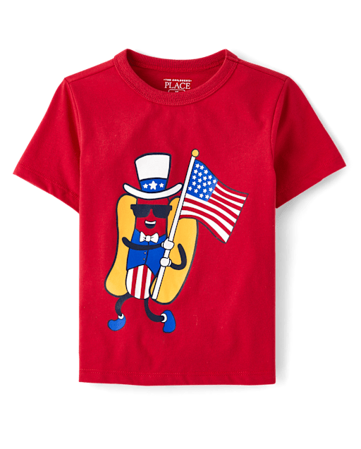 Baby And Toddler Boys American Hot Dog Graphic Tee