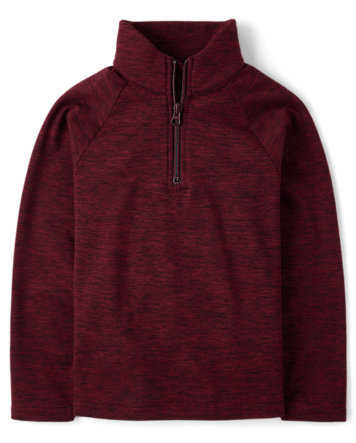 Boys Cozy Active Marl Quarter Zip Pullover