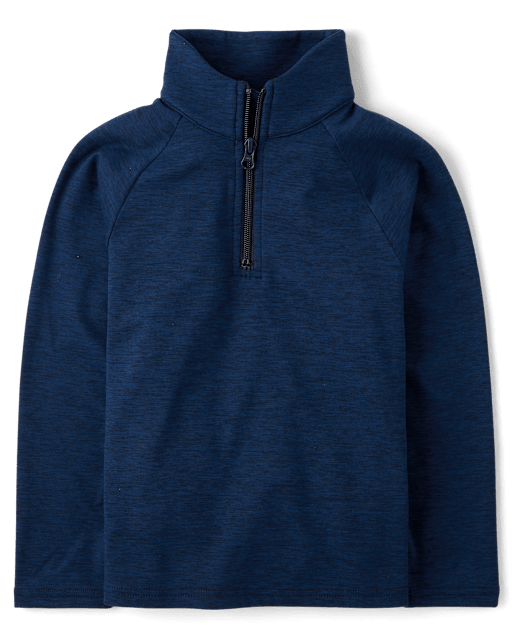 Boys Cozy Active Marl Quarter Zip Pullover