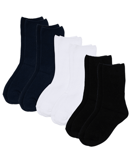 Boys Crew Socks 6-Pack