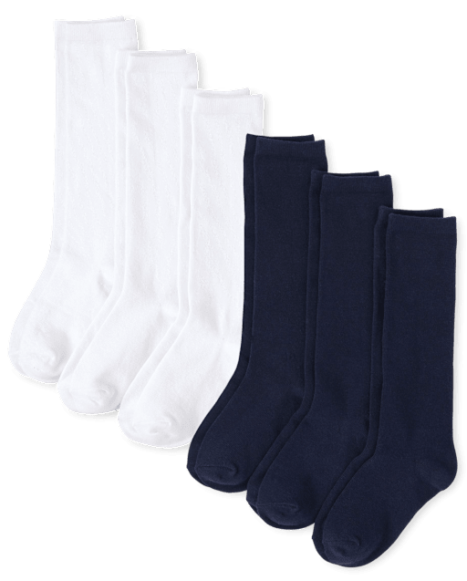 Girls Knee Socks 6-Pack