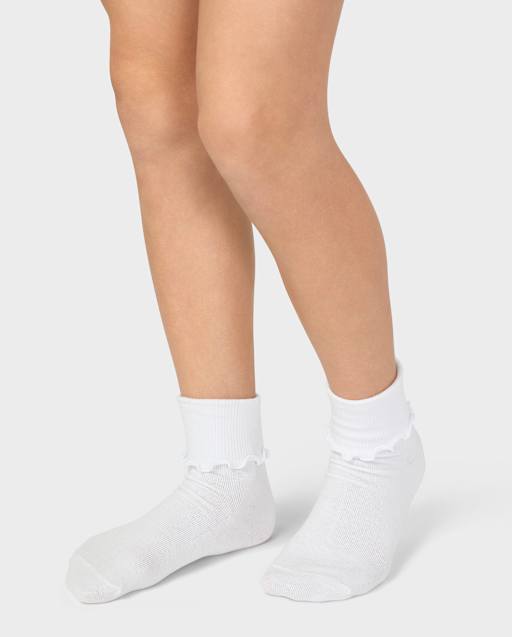 Girls Ruffle Turn Cuff Socks 6-Pack