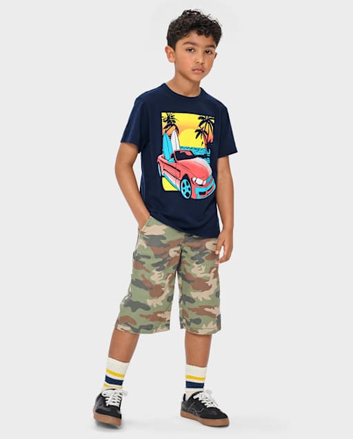 Kids Camo Baggy Utility Jorts