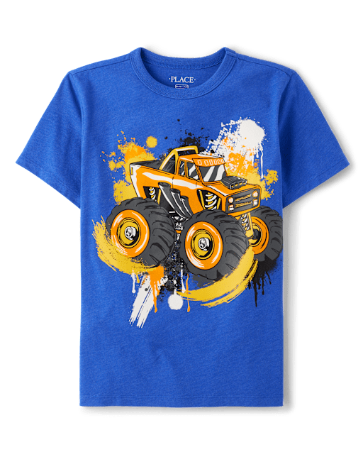 T-shirt graphique Monster Truck pour garçon