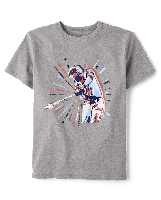 T-shirt graphique joueur de baseball pour garçon