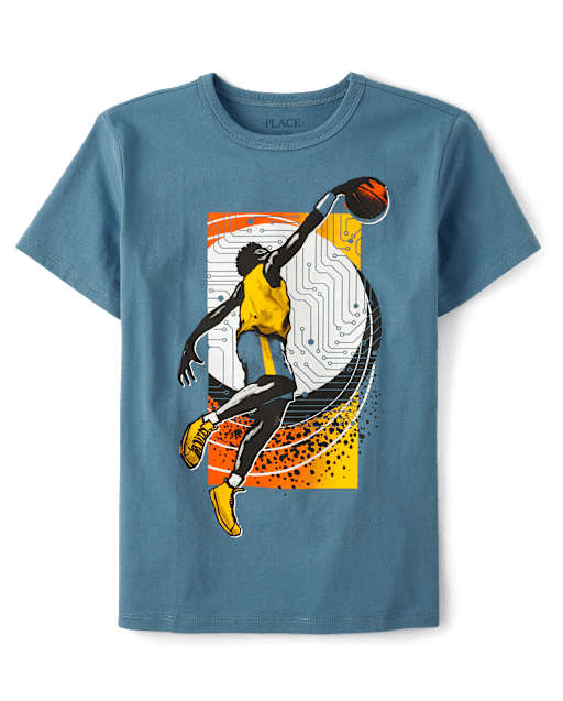 T-shirt graphique de joueur de basket-ball pour garçon