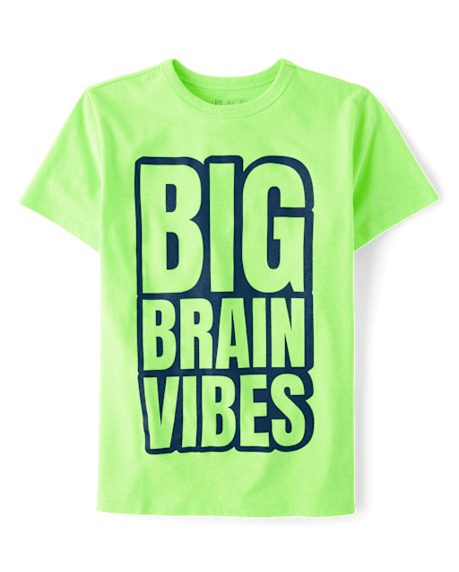Boys Big Brain Vibes Graphic Tee