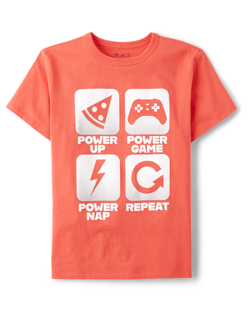 T-shirt graphique avec icône de jeu vidéo pour garçon