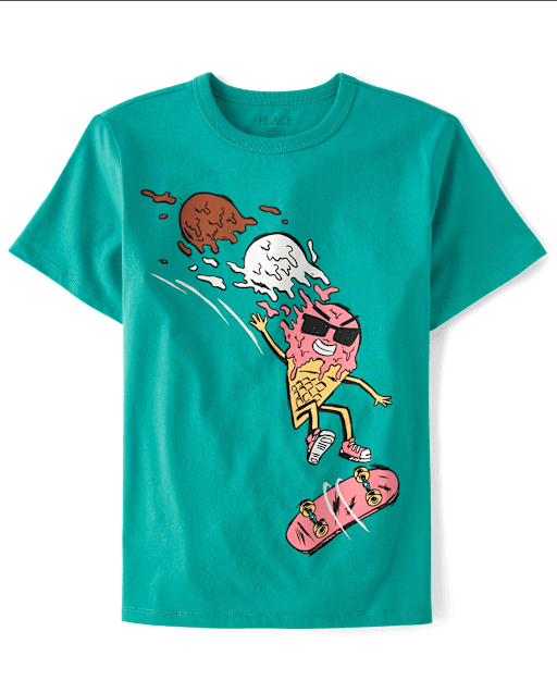 T-shirt graphique de skateboard Ice Cream pour garçon