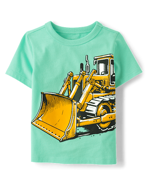 Baby And Toddler Boys Construction Vehicle Graphic Tee